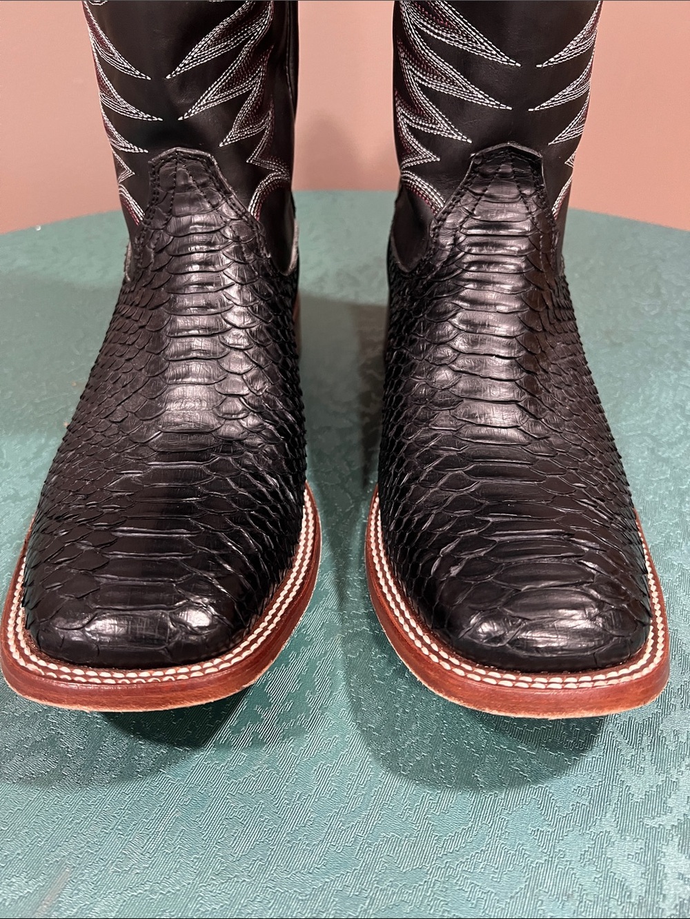 Cody James black python boot. 12D - Picture 2 of 6